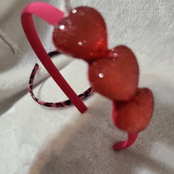4Pc Hair accessories headband flowers, Leopard print,  hearts, (1) Bari Lynn - Picture 8 of 10